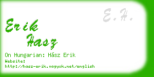 erik hasz business card